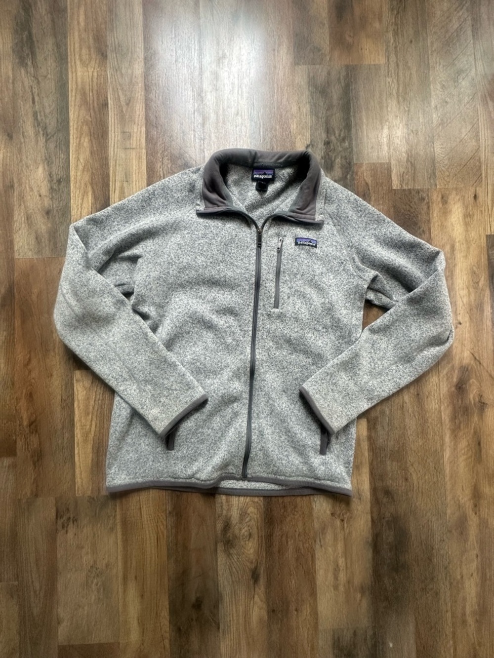 Patagonia Light Gray Heather Full-Zip Fleece Jacket